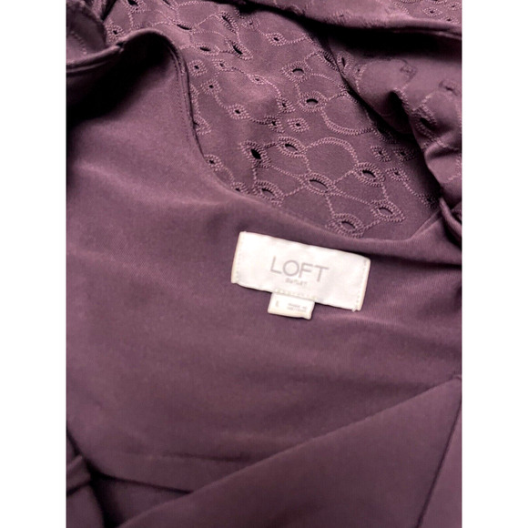 Loft Outlet Women's Large Purple Eyelet Cutout Back Dress - Picture 7 of 8